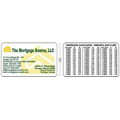 Plastic Mortgage Calculator Chart Card (4CP Front & Back)